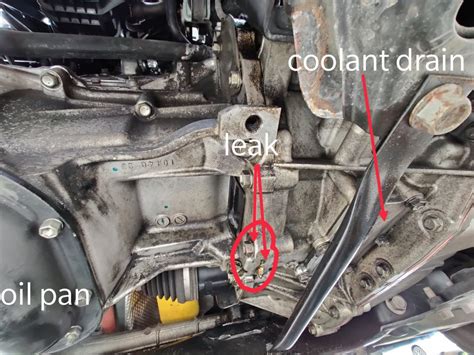 engine oil leaking from transmission|Car Leaking Oil between Transmission And Engine:。